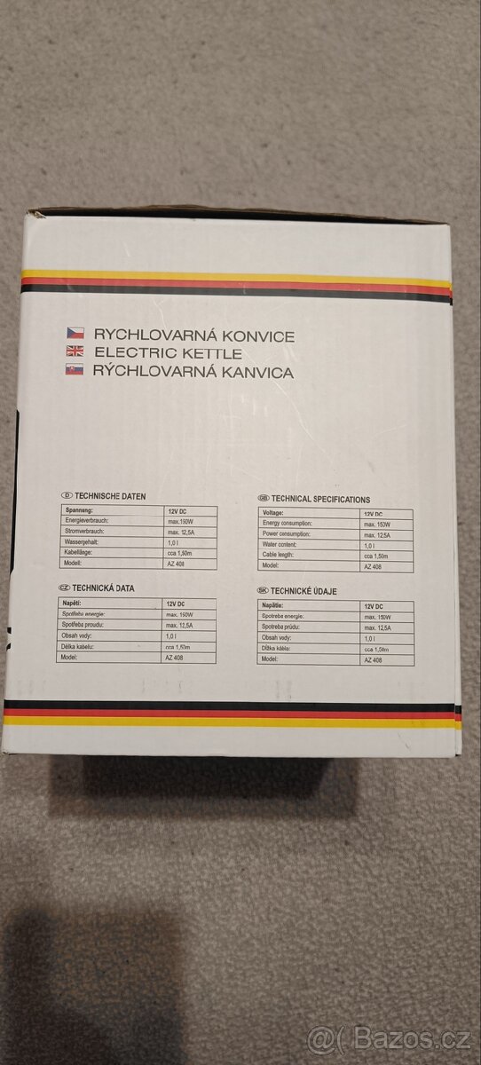 Rychlovarná konvice do auta 12V - 2
