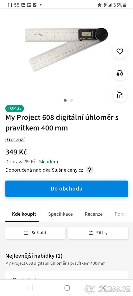 Prodám digitální úhlomměr. - 2