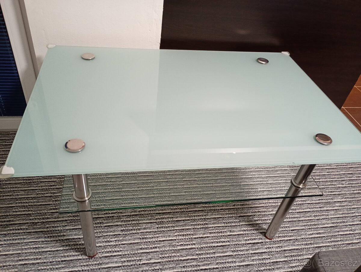 skleněný stůl - 2v1 - 2