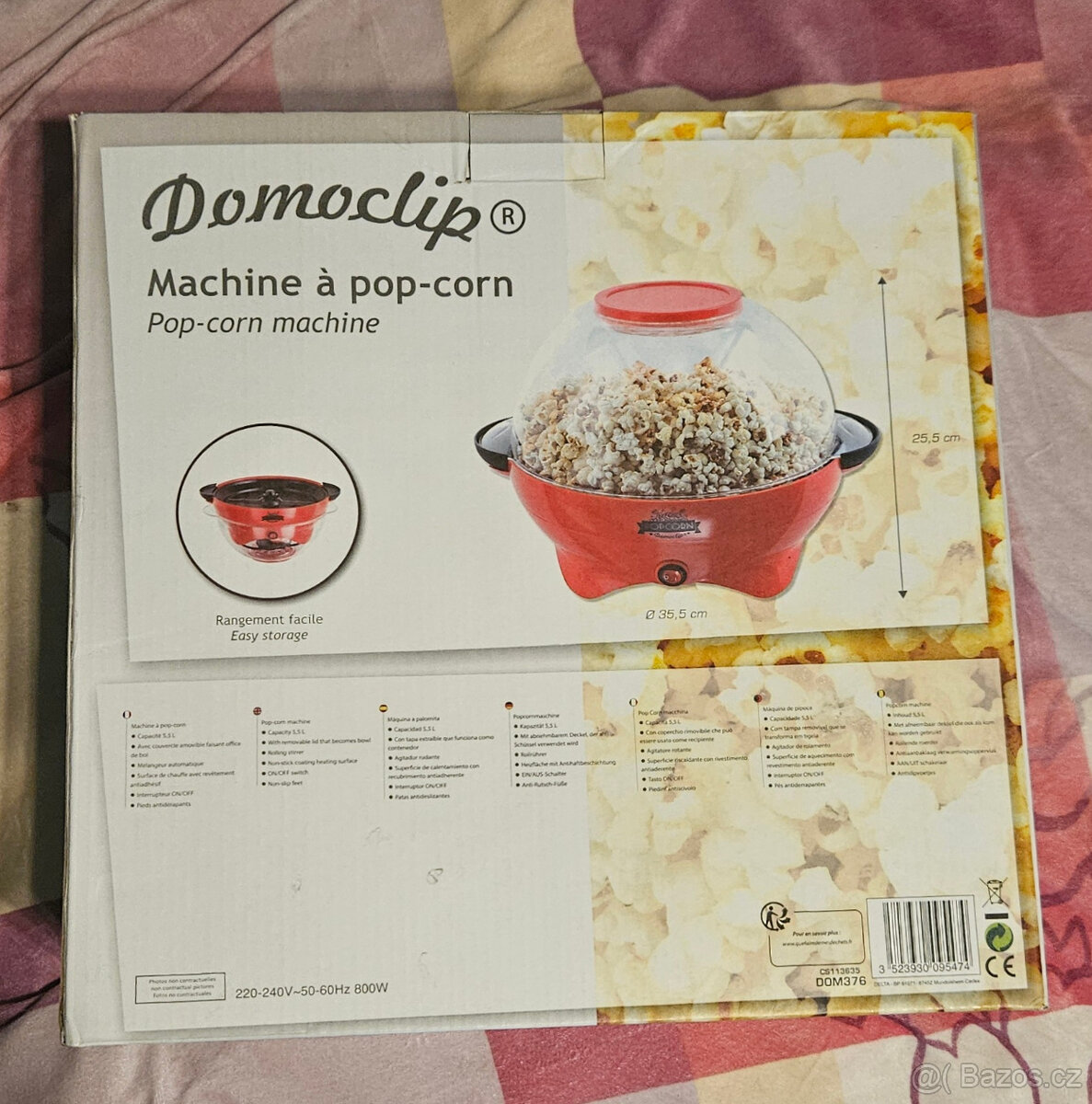 Popcornovač Domoclip 800W - 2