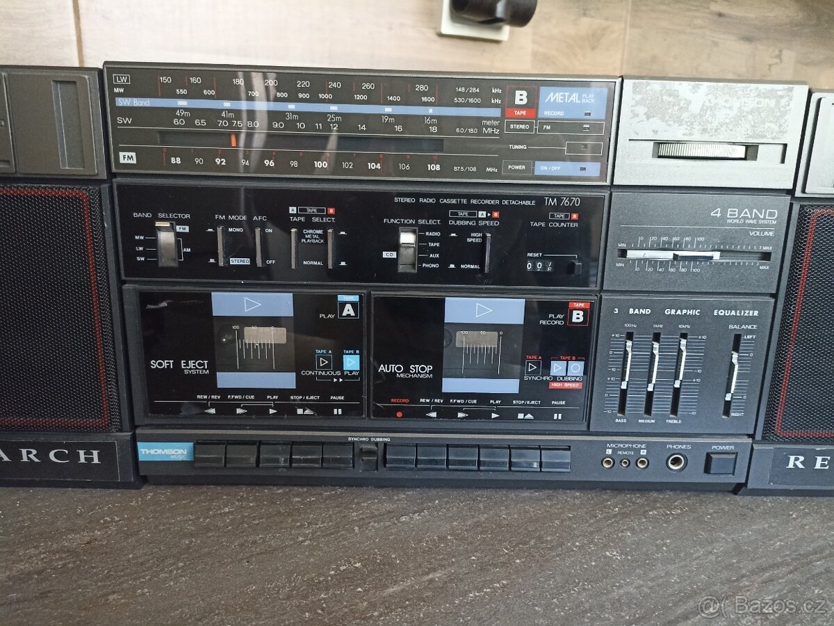 Sběratelský retro magnetofon Thomson Research TM 7670 – rádi - 2