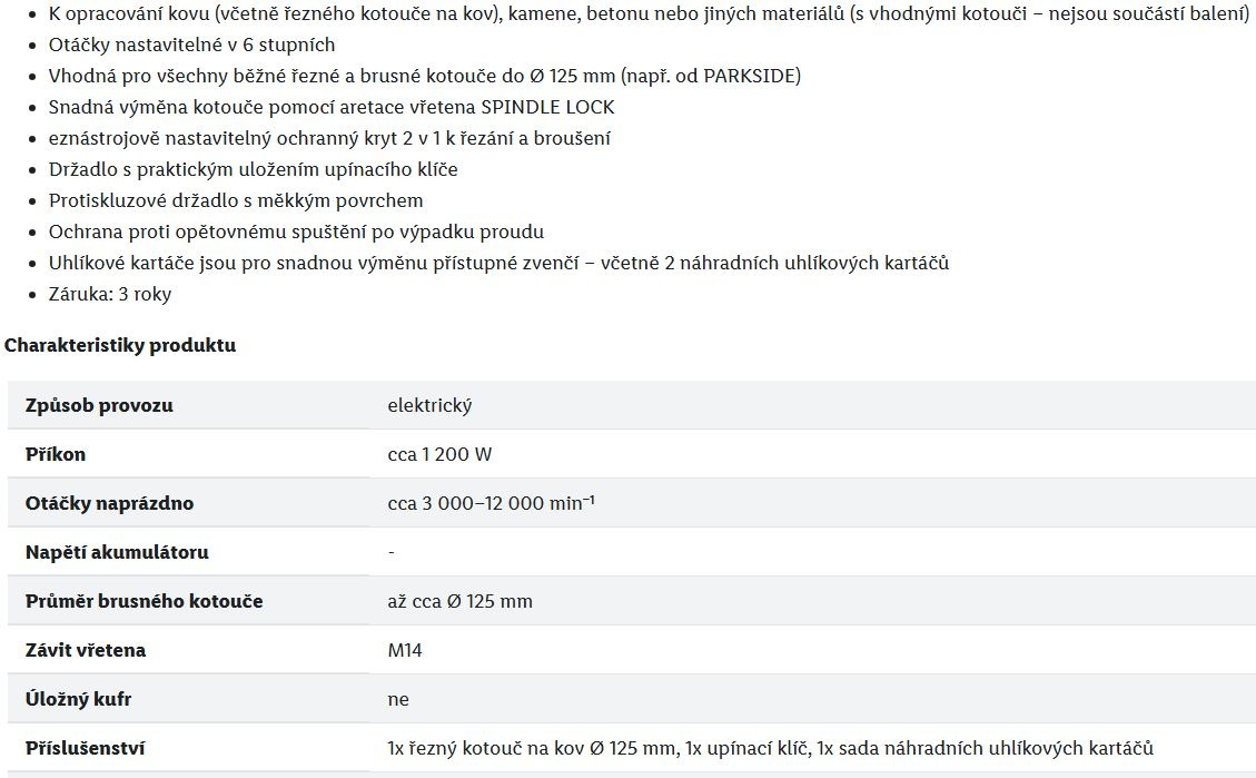 uhlová bruska 125 nová zár. 3R flexa - 2