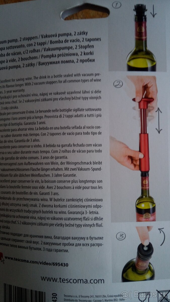 Vakuová pumpička UNO VINO na víno - 2