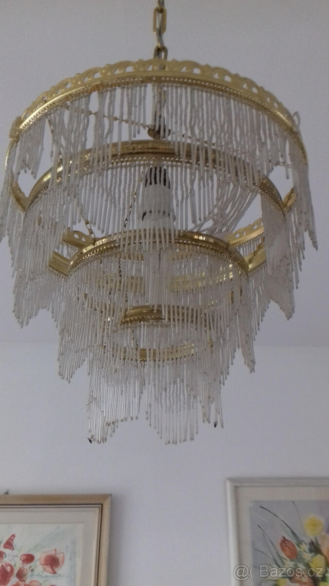Retro lustr perličkový - 2