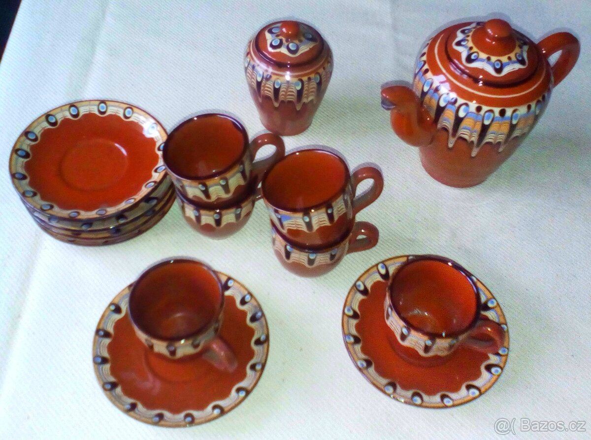 sada kávových hrnečků, hnědá - 2