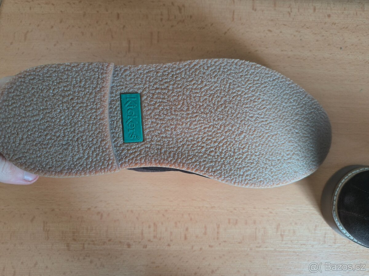 Kožené semišové polobotky Kickers - 2