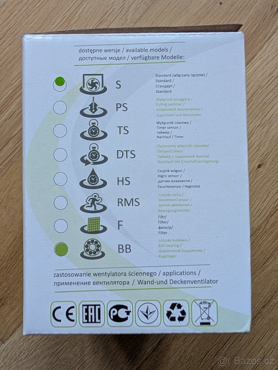 tichý ventilátor AirRoxy dRim Ø 100 - 2