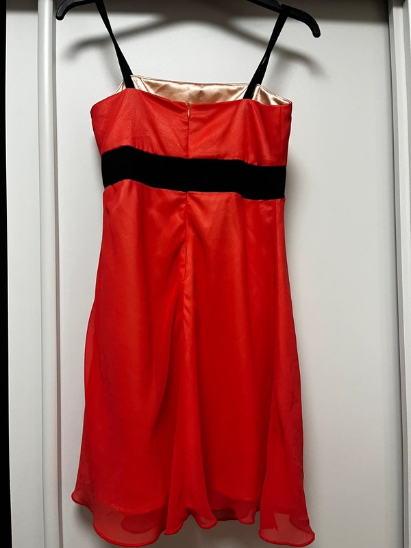 Letní šaty vel. S, barva korálová/červená - 2