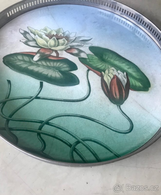 starožitný porcelánový tác podnos - 2