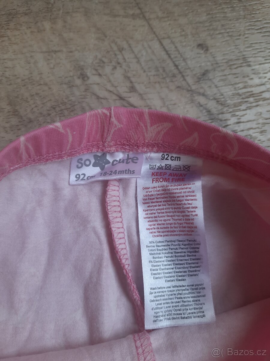 Legíny 3/4 růžové 92 - 2