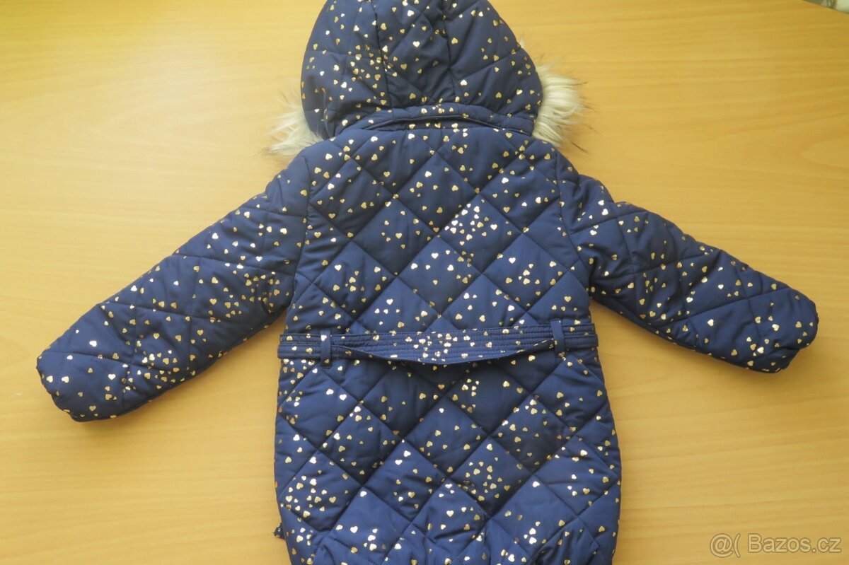 Bunda se srdíčky, H+M, vel. 116 - nová - 2