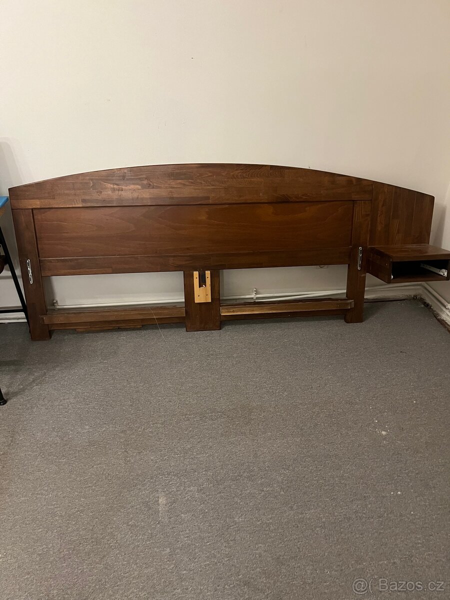 Postel z masivu s úložným místem - Dub - 2