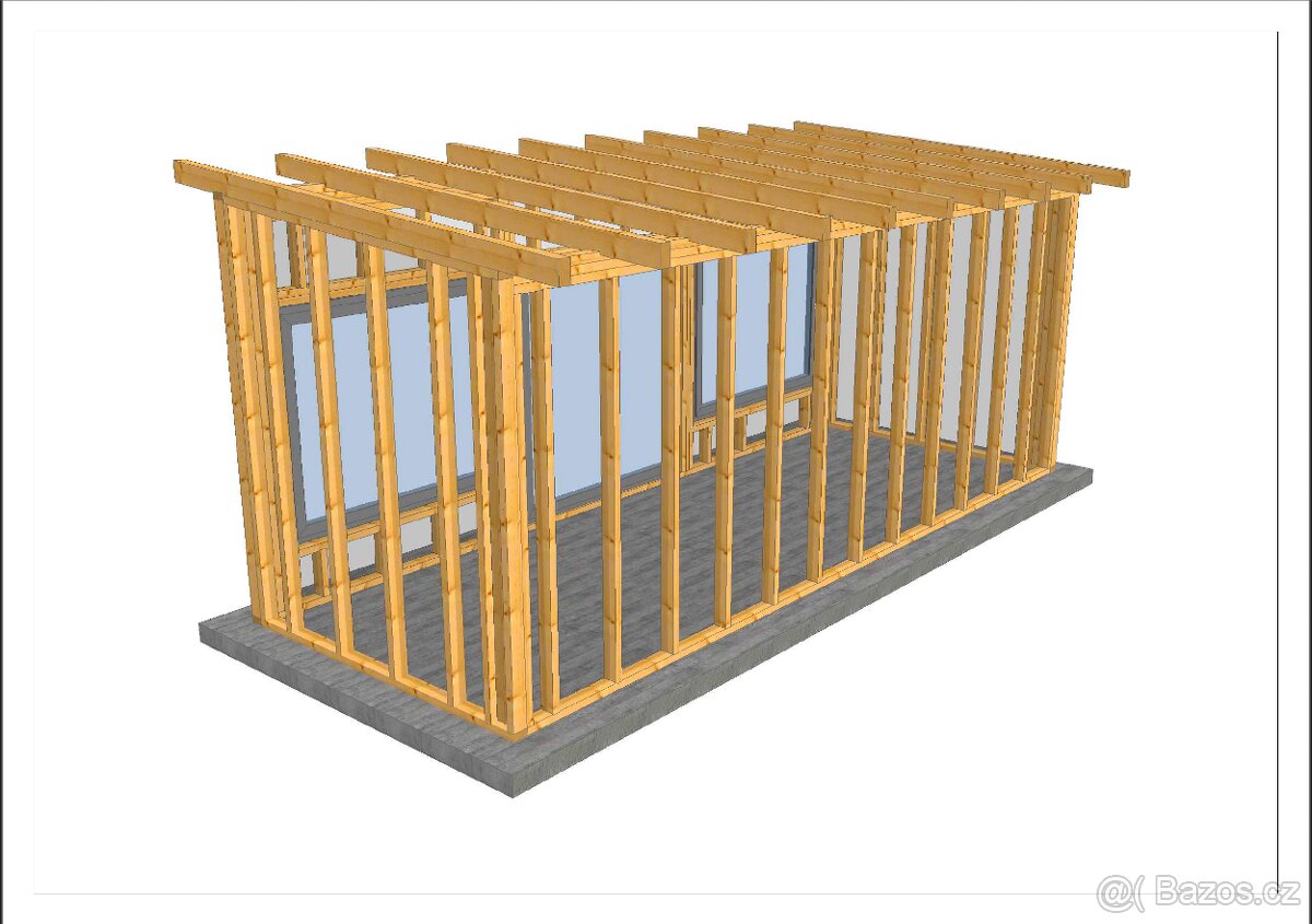Dřevěná konstrukce-TinyHouse, mobilheim, chata, saunový dům - 2