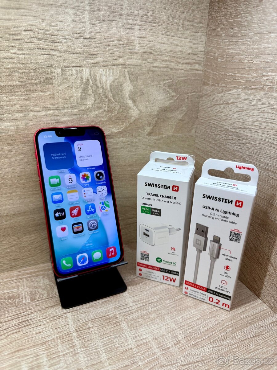 APPLE IPHONE 13 MINI 128GB RED - 100% BATERIE - ZÁRUKA - 2