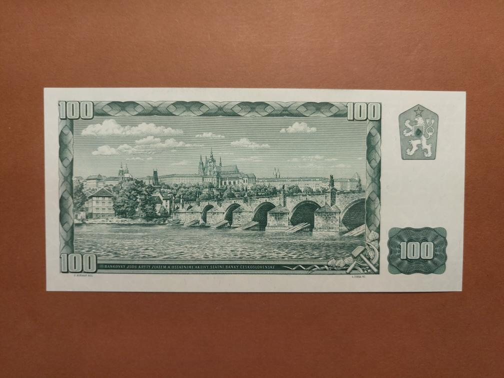 100 Kčs 1961 kolek - STAV UNC - 2