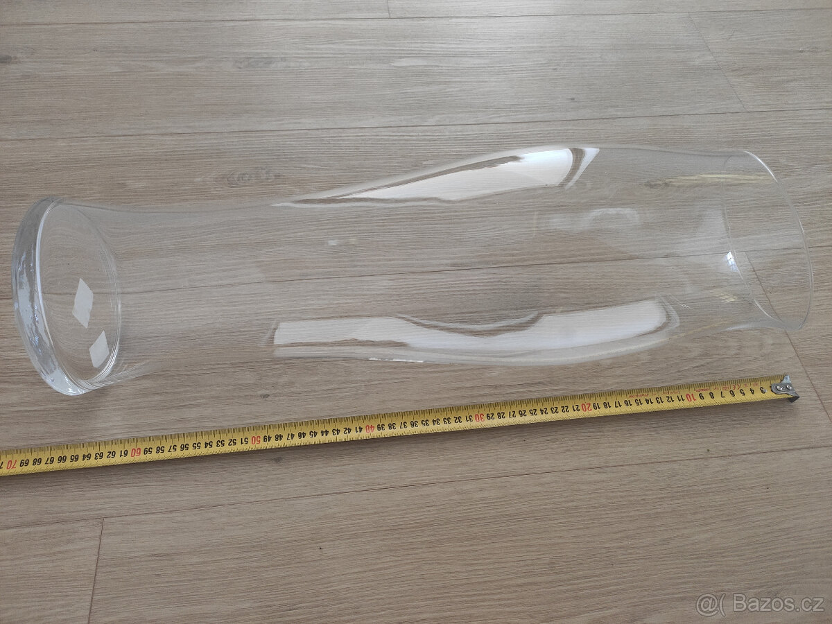 Skleněná váza - výška 64cm - průměr 16cm - 2