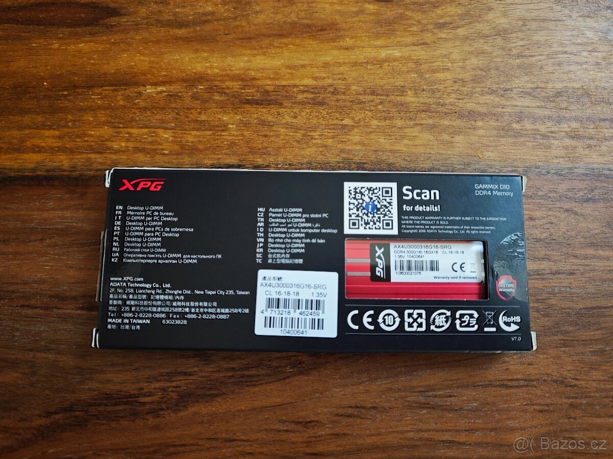 ADATA XPG 16GB DDR4 3000MHz CL16 GAMMIX D10 - 2