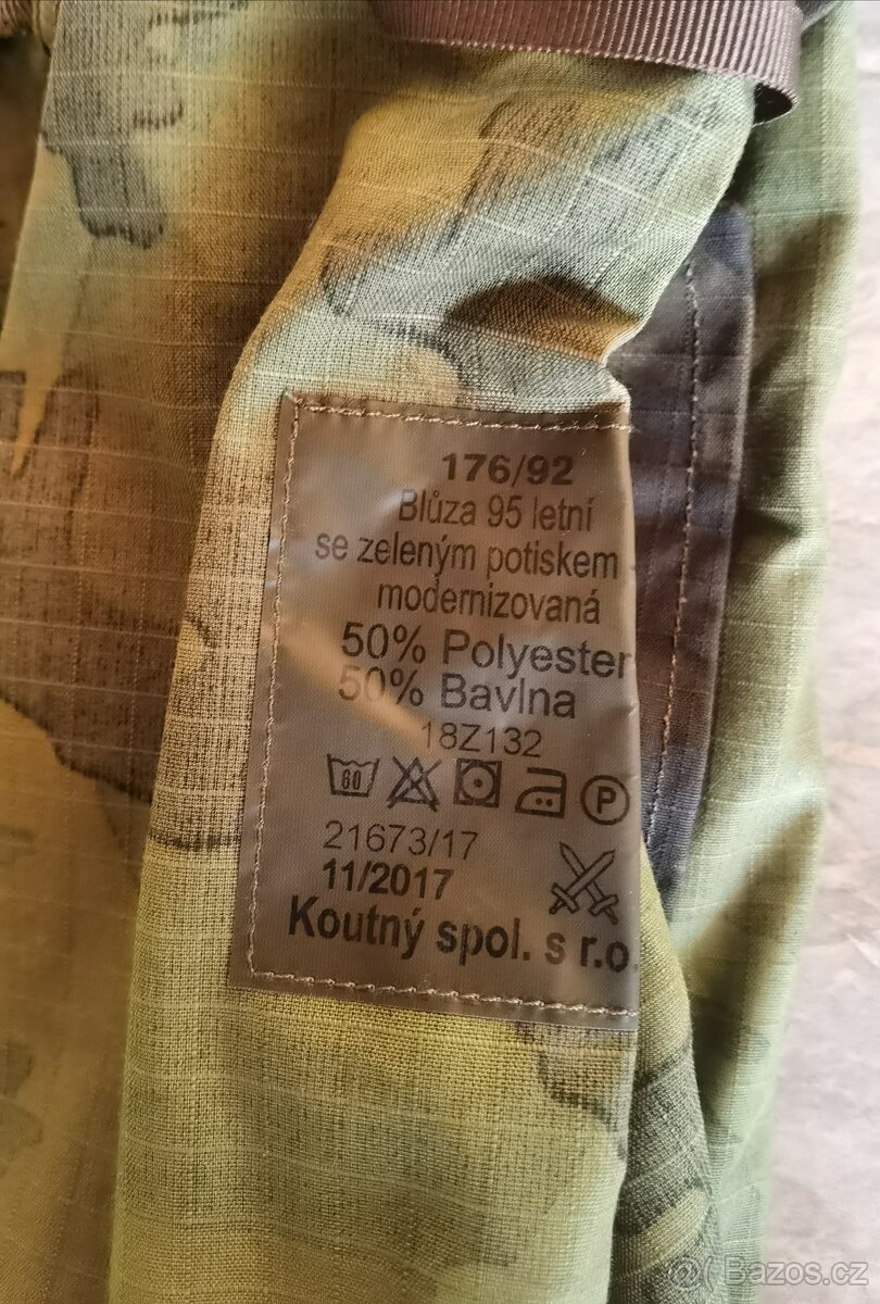 Blůza 95 letní se zeleným potiskem - 2