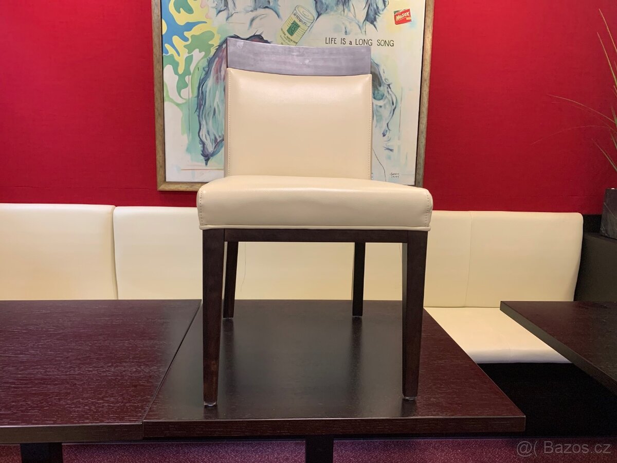 KTC Interier USA kožená béžová židle - 2