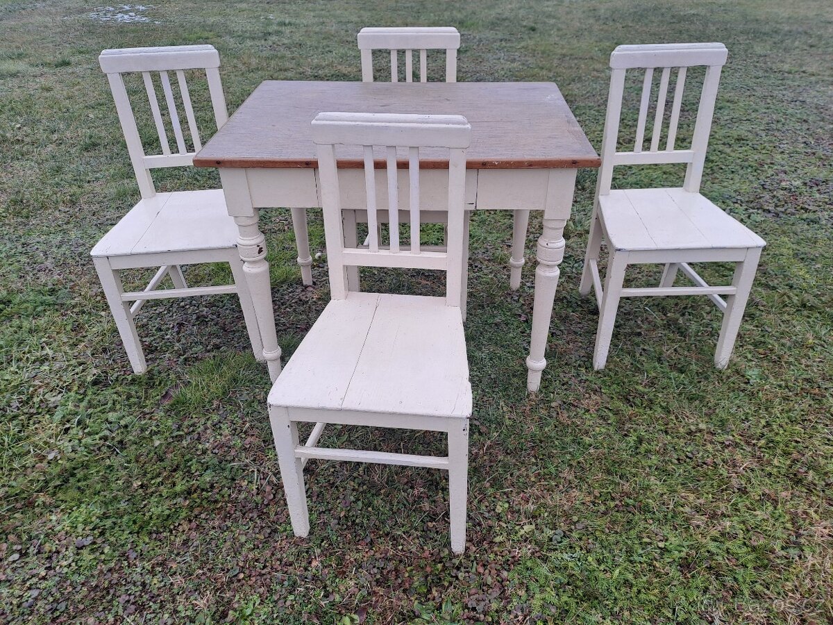 selský stůl a židle - na chalupu - 2