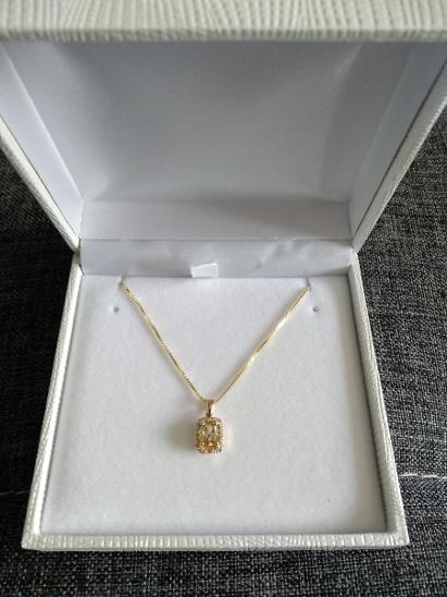 14K náhrdelník s diamanty 0,74ct - certifikát AIG - 2