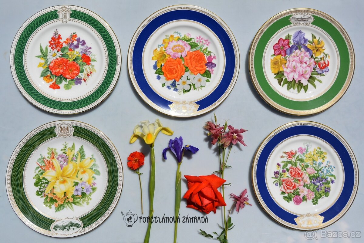 Aynsley, Minton, Wedgwood anglické porcelánové talíře - 2