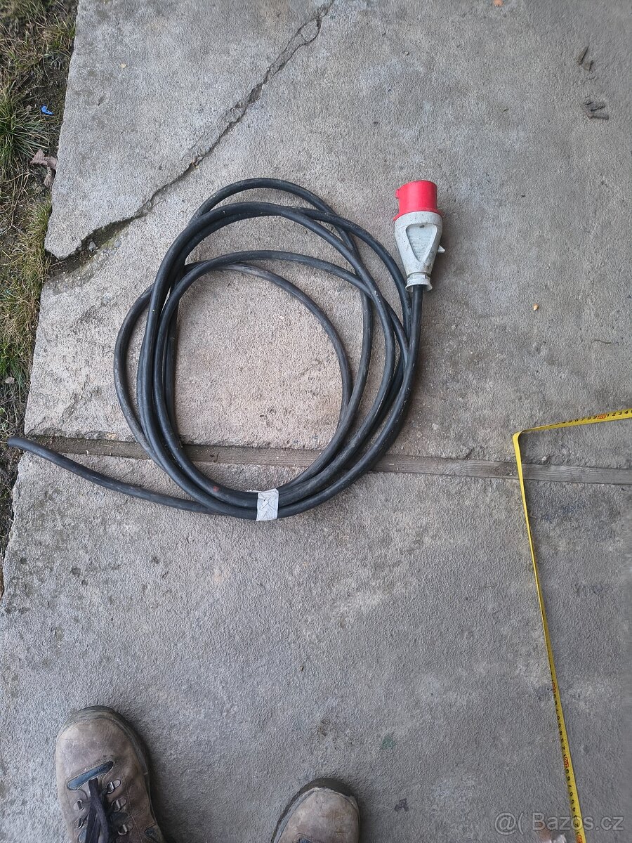 Kabel 380 s vidlicí 4 kolík 7.5 m - 2