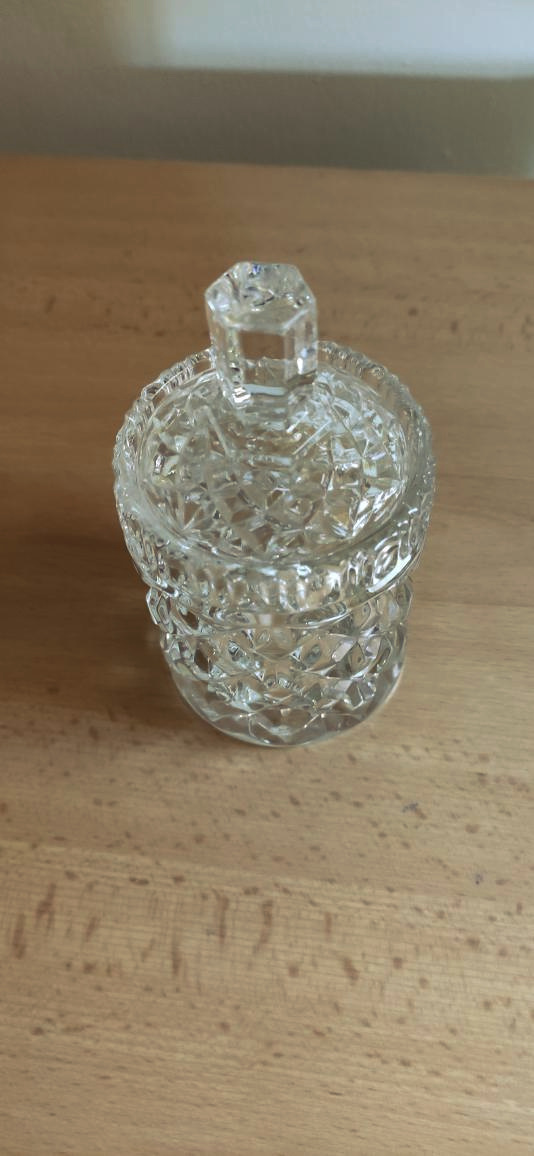 Skleněný tác,slánka,cukřenka - 2