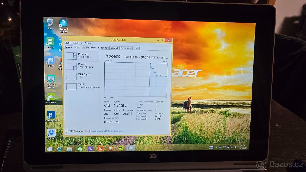 Tablet s odnímatelnou klávesnicí Acer Aspire Switch 10 - 2