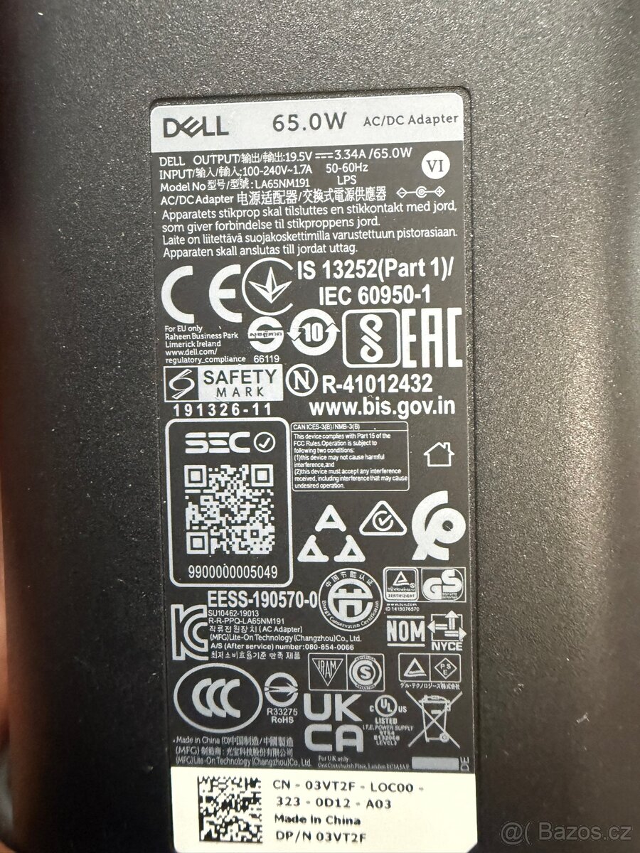 Dell 65W adaptér 19,5V 3,34A - 2