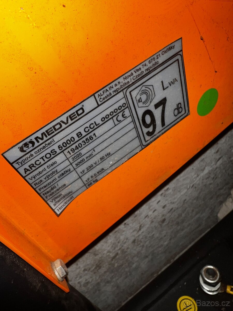 Medved skoro nová elektrocentrála 5kW - 2