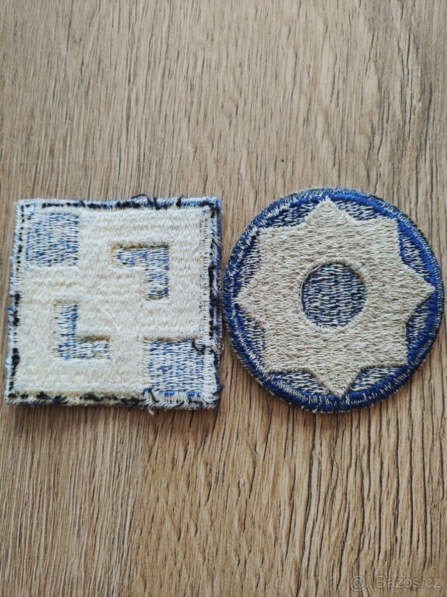 WWII,WW2,2.sv.válka-Originální nášivky US army - 2