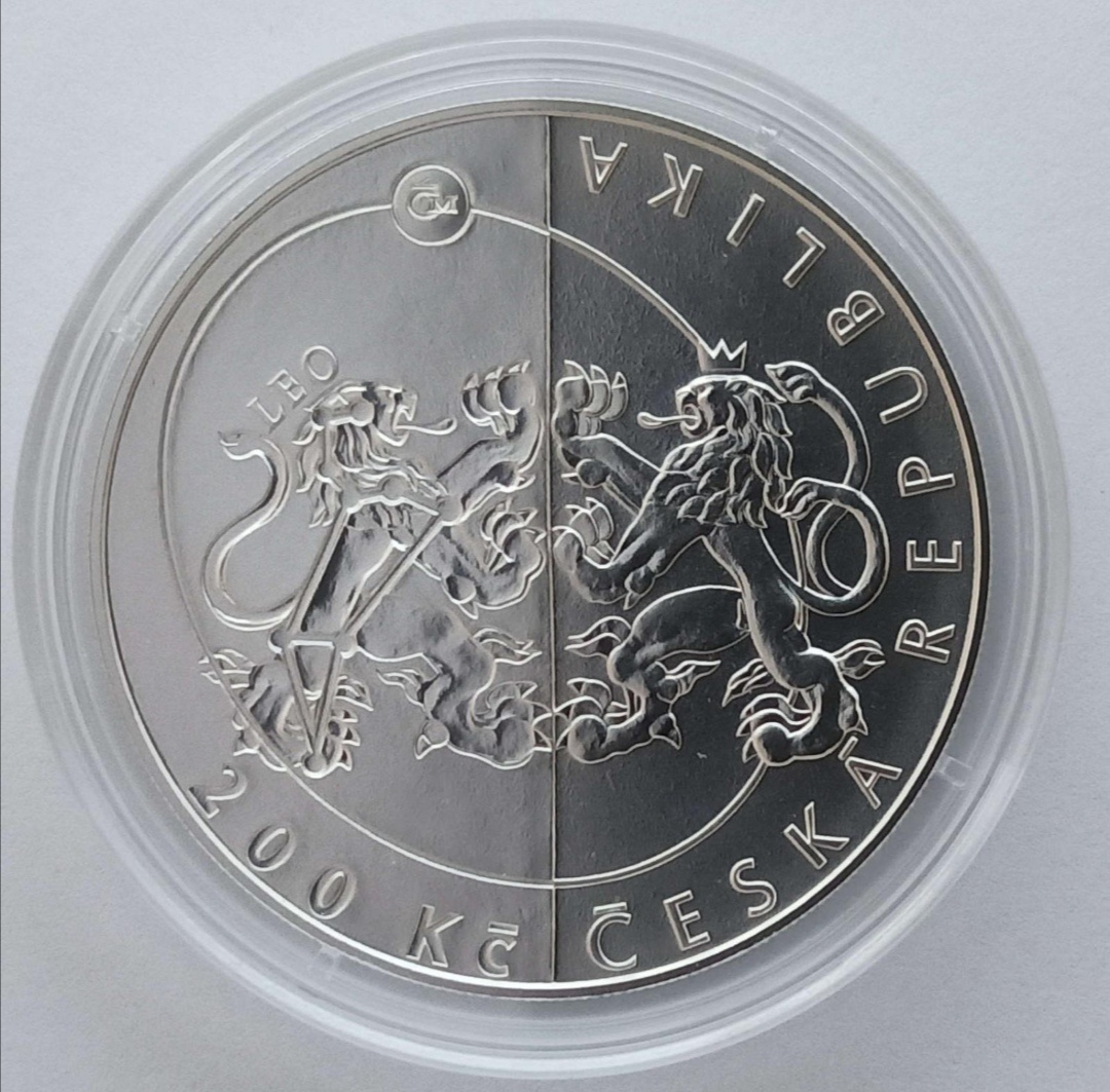 Stříbrná mince 200 Kč Založení ČAS 100 let. Proof
- 2