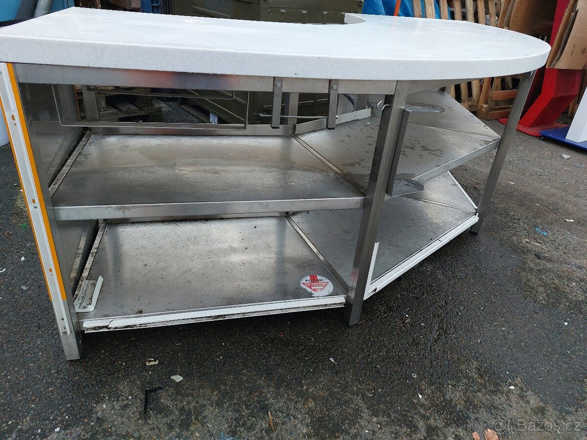 Gastro pracovní stůl, pult, nerezový. - 2