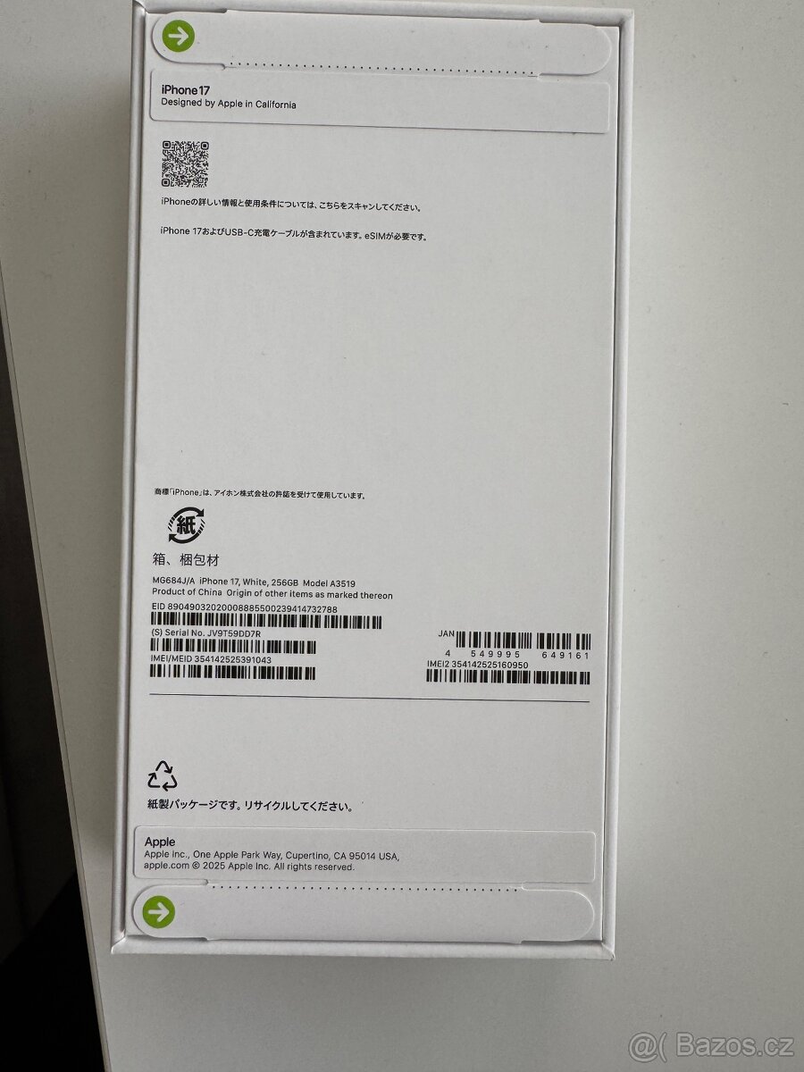 Novy Apple iPhone 17 256GB Bilý - 2