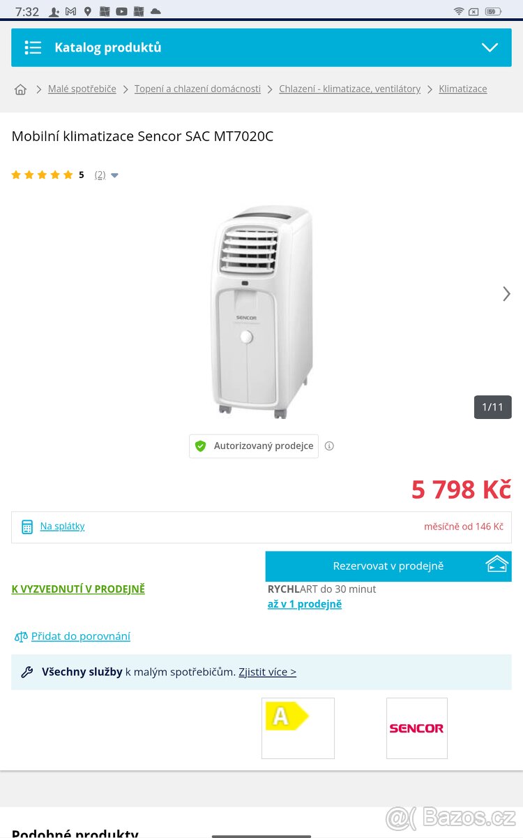 Mobilní klimatizace Sencor - 2