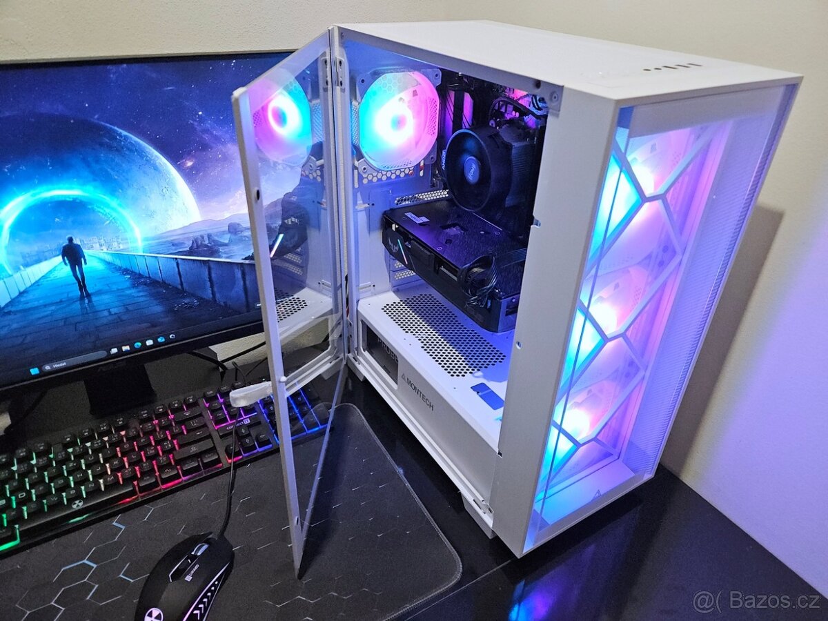 🔥 Bílé herní PC Ryzen 5|RX5700XT|16GB|1TB SSD|WiFi|ARGB - 2