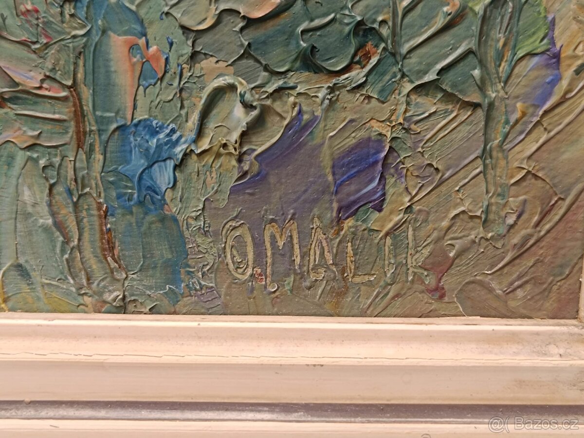 Obraz O. Malík, Šumava, olej 59x104 - 2