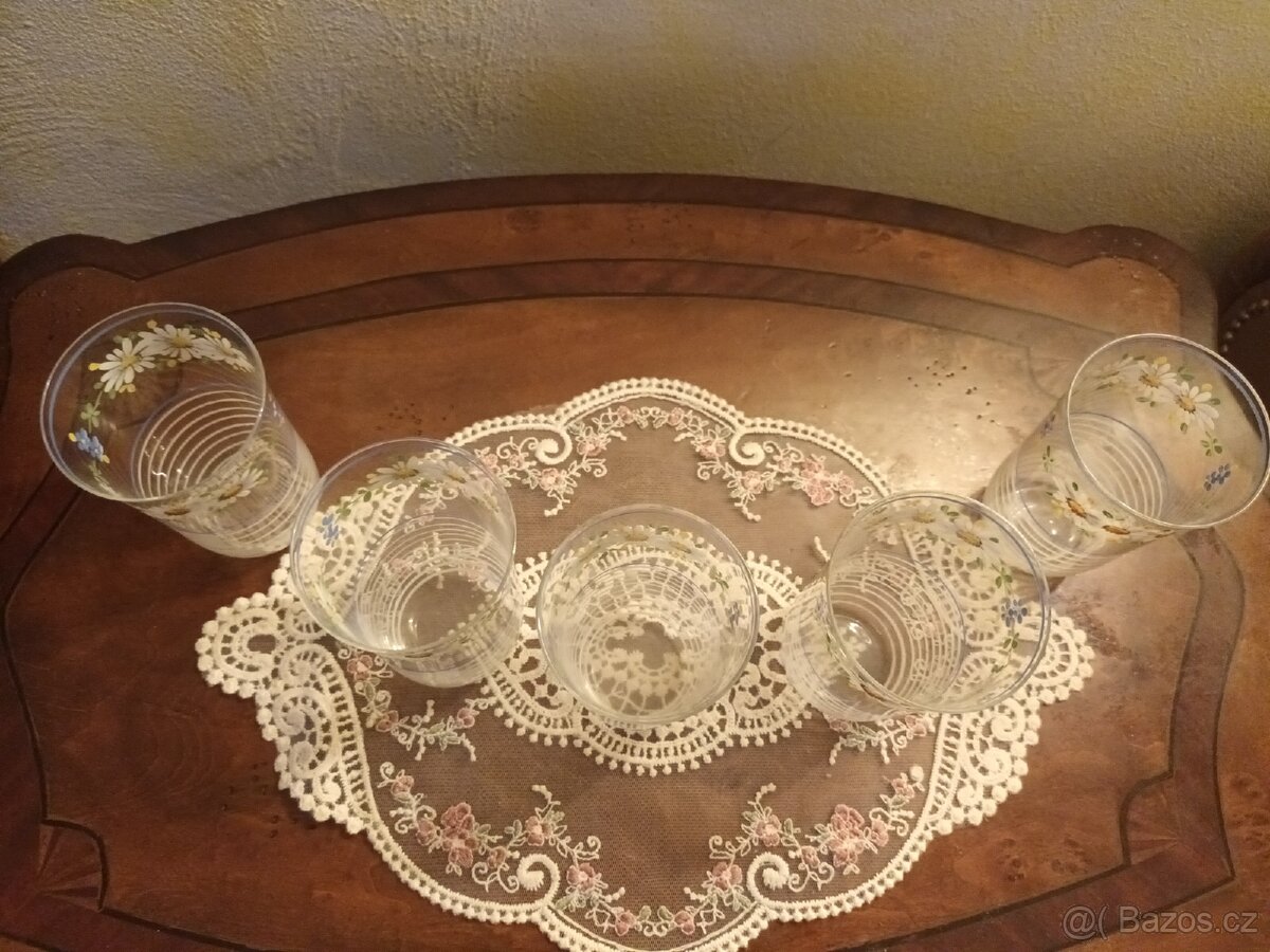 Ručně malované retro sklenice - 2