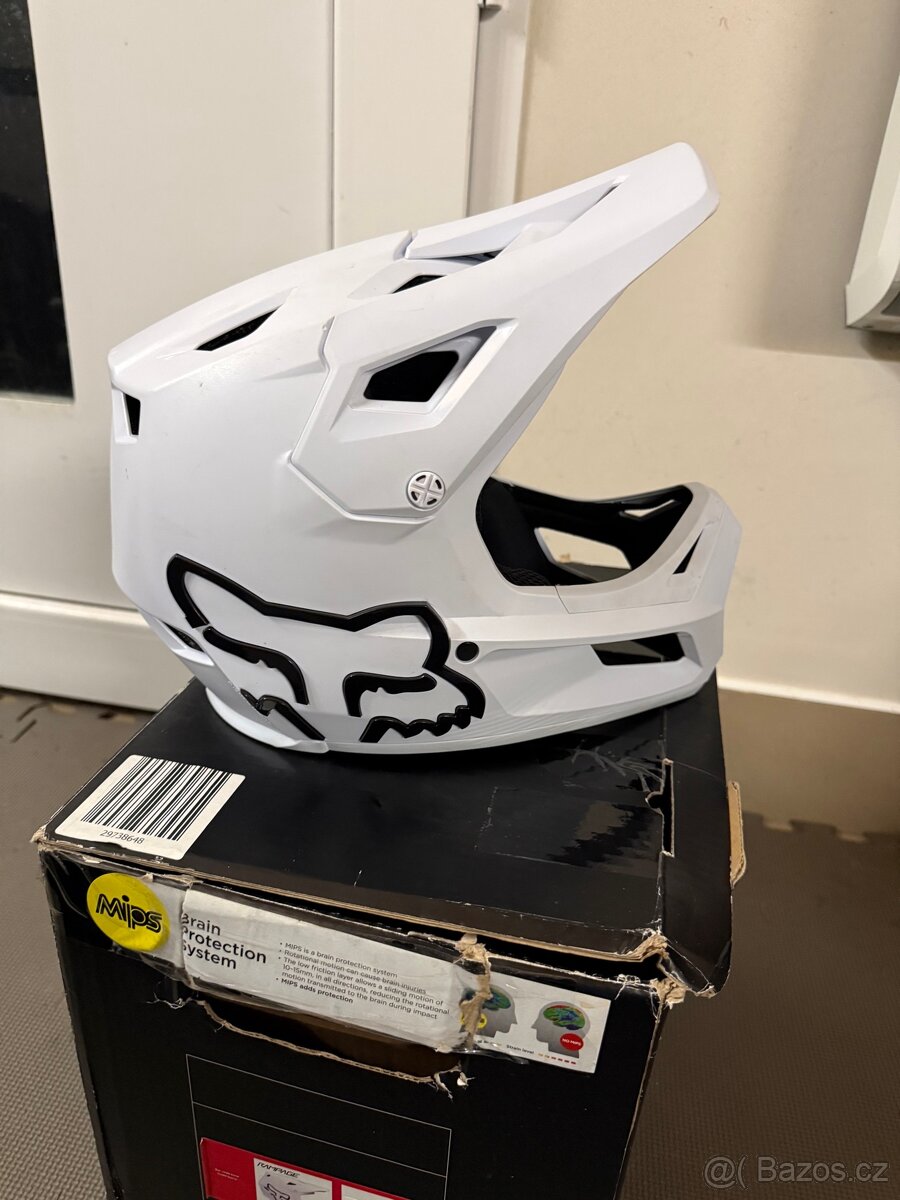 Fox Yth Rampage Helma, Ce White/White YL 51-52cm - 2