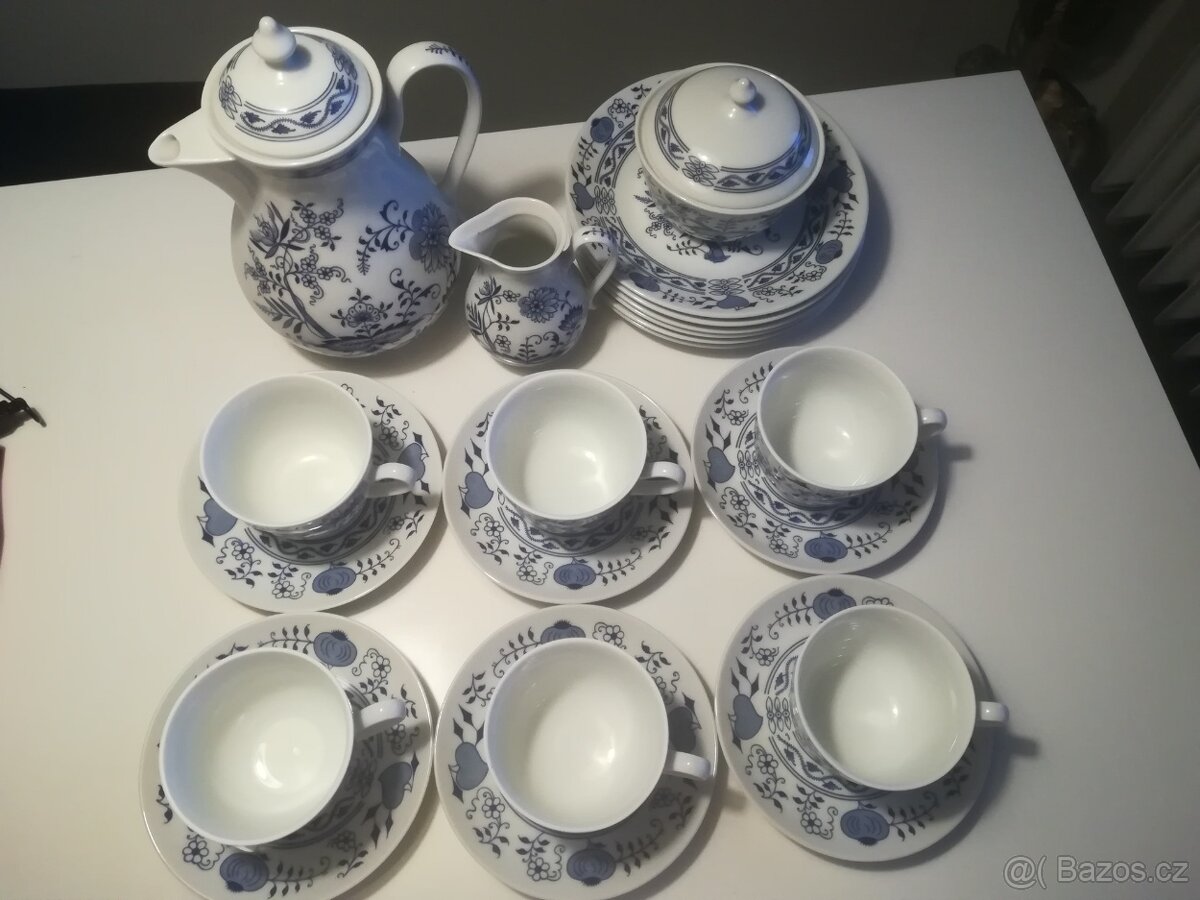 porcelánová sada s cibulovým vzorem - 2