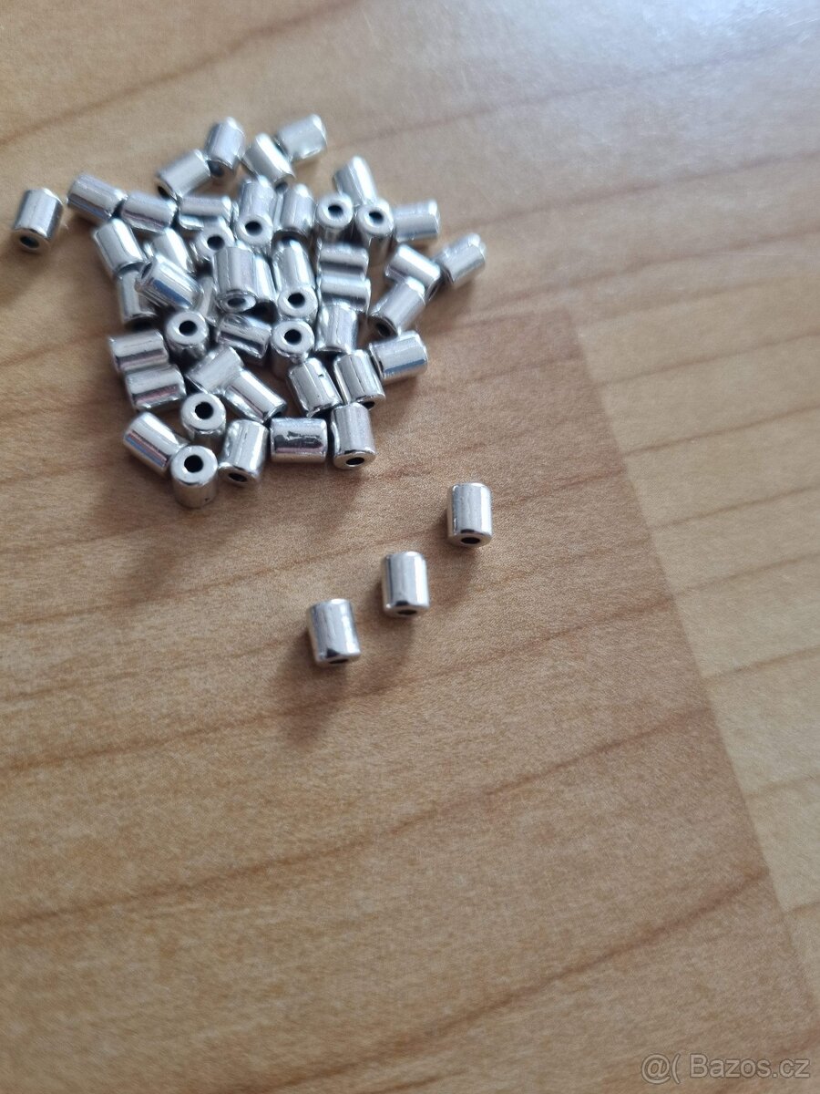 Kovové korálky - tunel hladký - 50 ks - 2