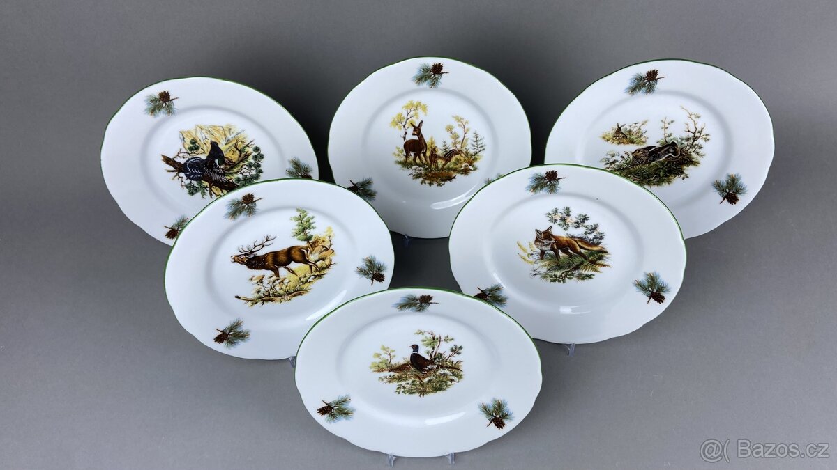 Porcelánová Talířová souprava, Myslivecká 18d. NOVÁ - 2