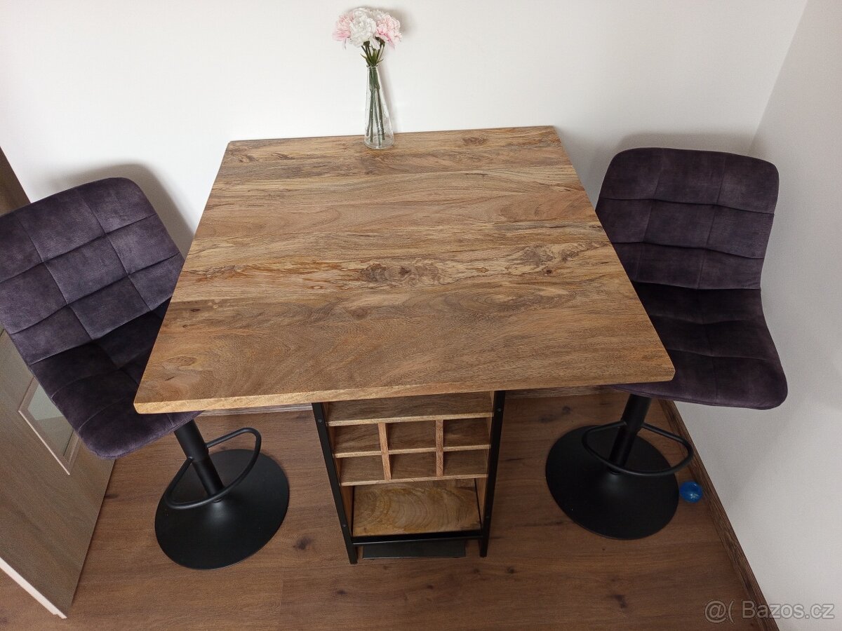 Barový stůl + dvě barové židle - 2