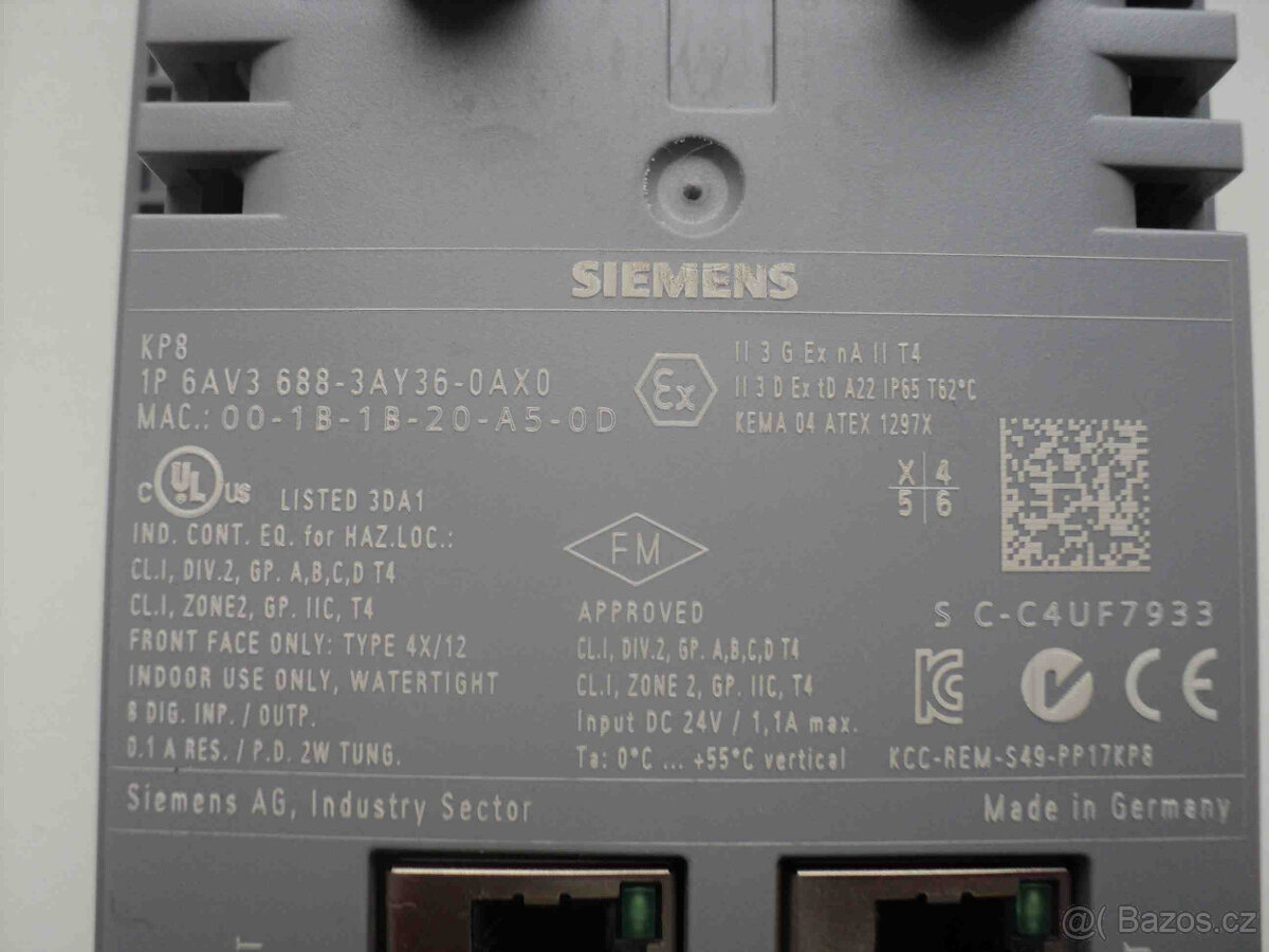 Ovládací panel Siemens 6AV3 688 3AY36 0AX0 - 2