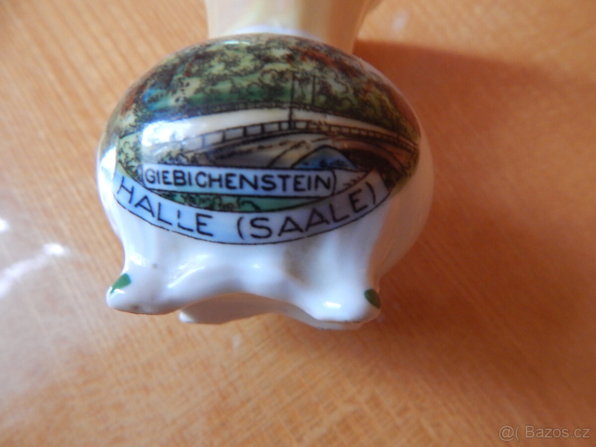 Pamětní keramika s obrázkem města Halle - 2