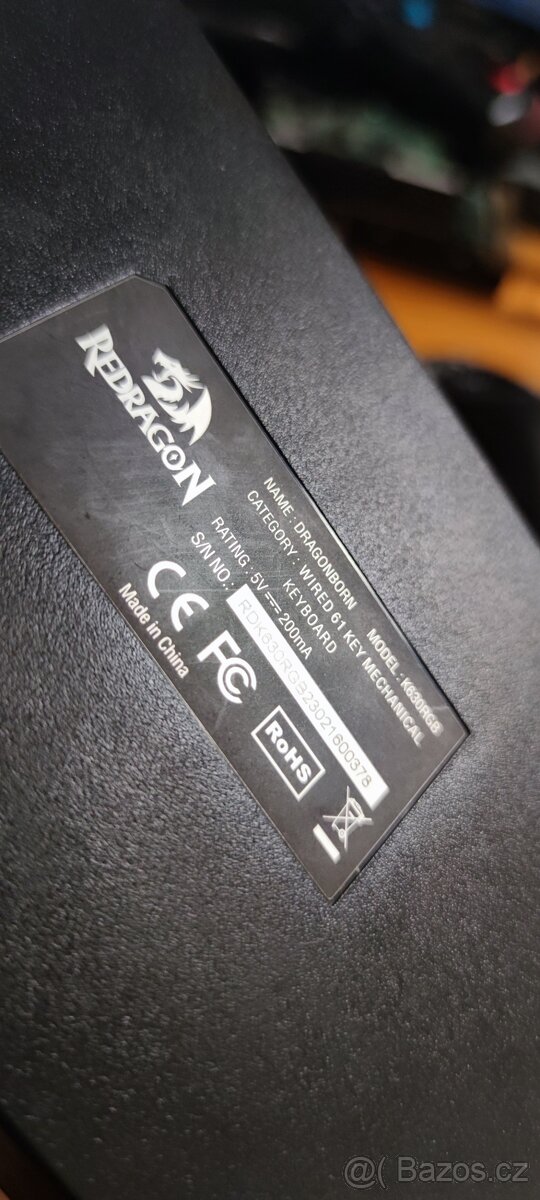 Klávesnice redragon k630rgb - 2