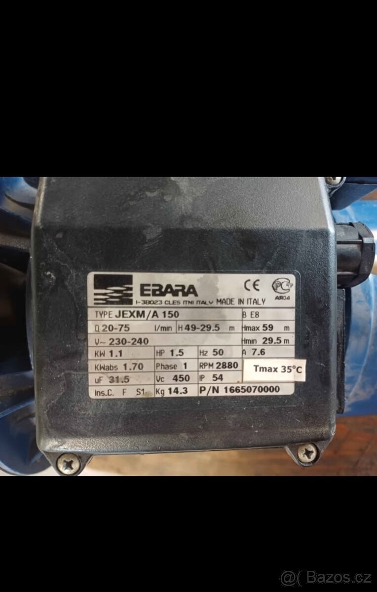 Ebara JEXM A 150 čerpadlo - 2