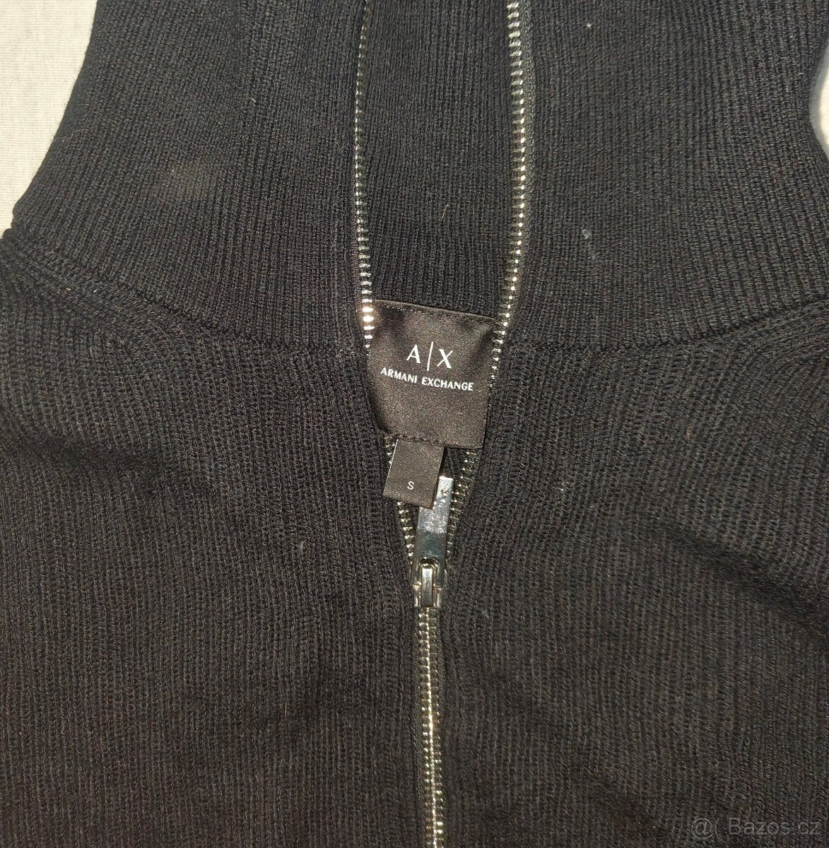 Pánský svetr ARMANI EXCHANGE na zip – vel. S – Černý - 2