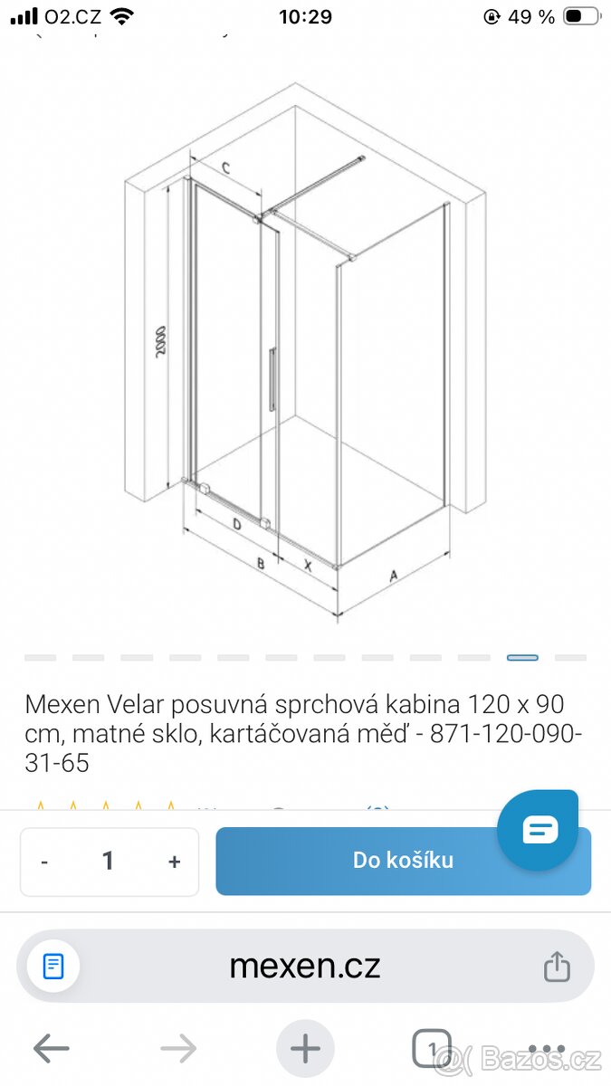 Sprchový kout Mexen Velar - 2